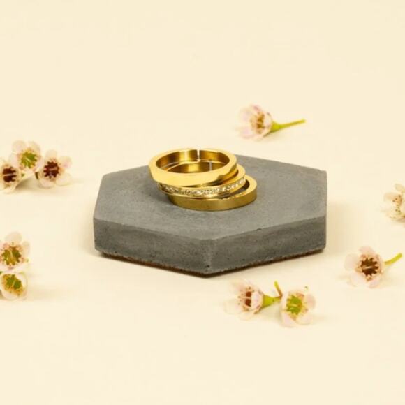 NEW Vita Fede Cassio 24K Gold Plated Stackable Pave Swarovski Crystal Ring - Picture 5 of 9